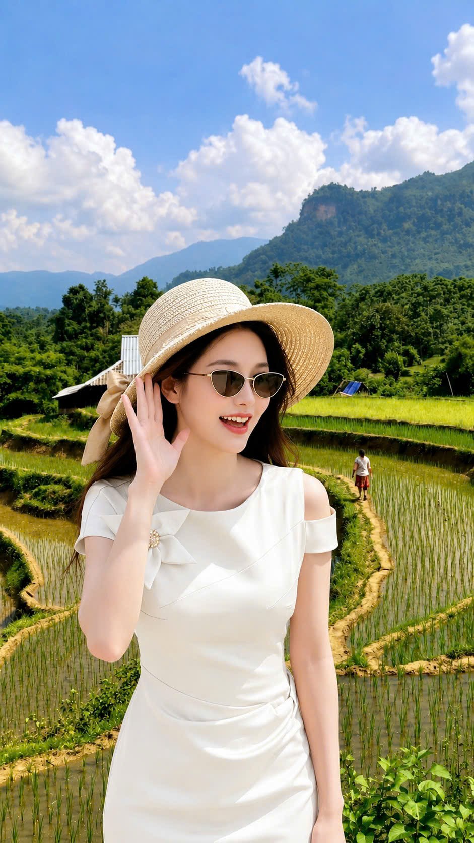 Mũ Cói Nữ Mùa Hè Nón Đi Biển Phong Cách Thời Trang Hàn Quốc Kích thước vành mũ 6cm, vòng đầu từ 57-59cm có thể điều chỉnh vòng đầu dây rút bên trong dona220626