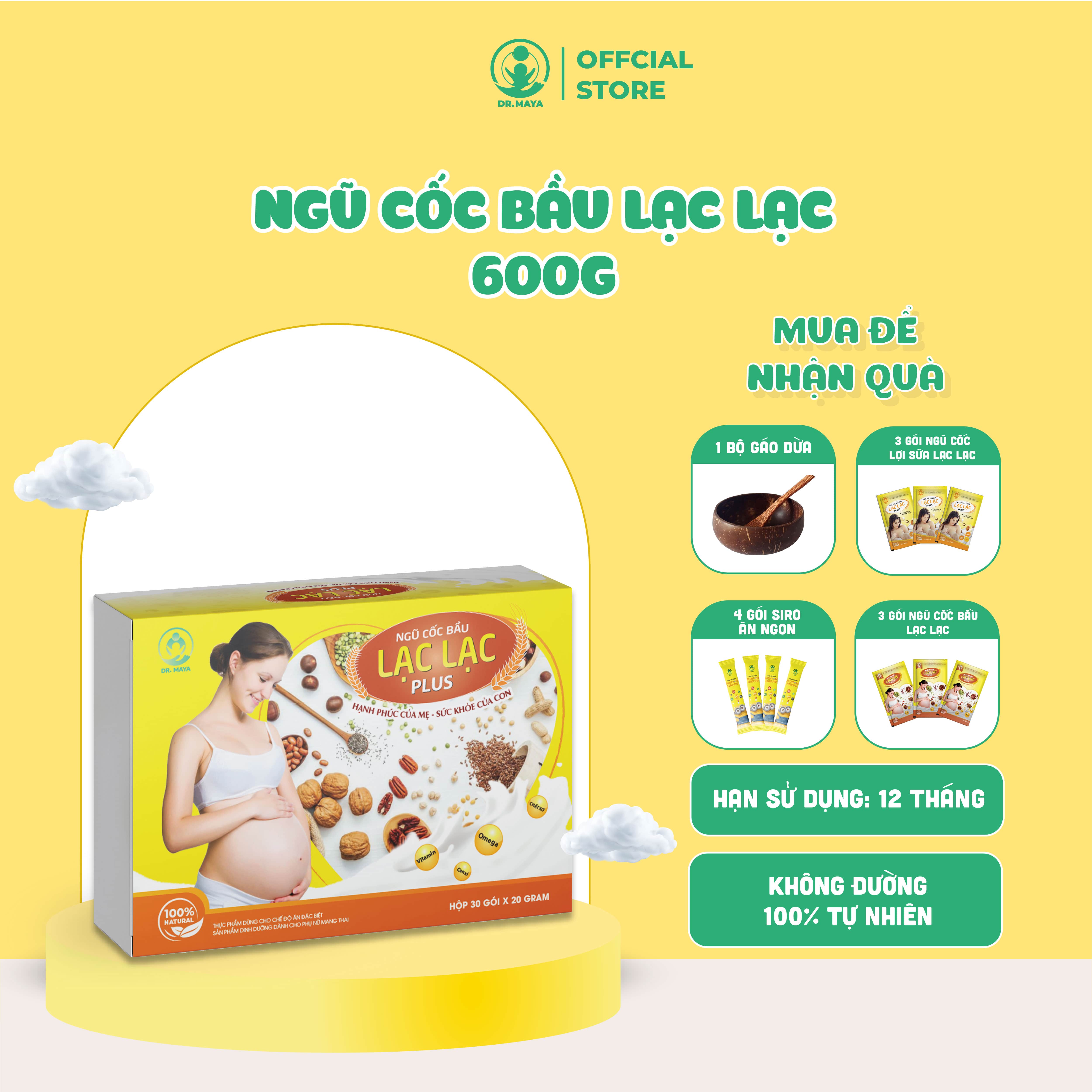 Ngũ cốc bầu Lạc Lạc Dr.maya 600g cung cấp dinh dưỡng cho thai nhi phát triển