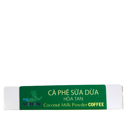 Cà Phê Sữa Dừa hòa tan VIKIN, hộp 6 gói x 17g , tiện lợi, thơm ngon và an toàn cho sức khỏe.