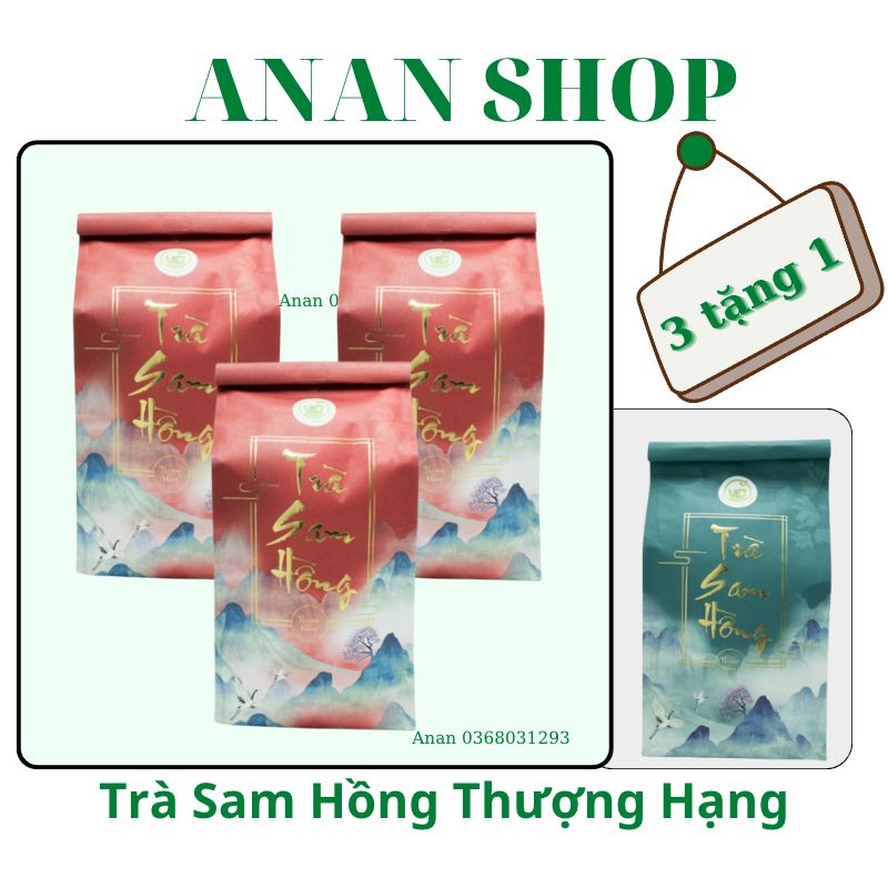 Trà Sam Hồng Thượng Hạng 500gr Trà Thanh Nhiệt Thanh Lọc Mát Gan An Thần Dễ Ngủ Hỗ Trợ Dạ Dày