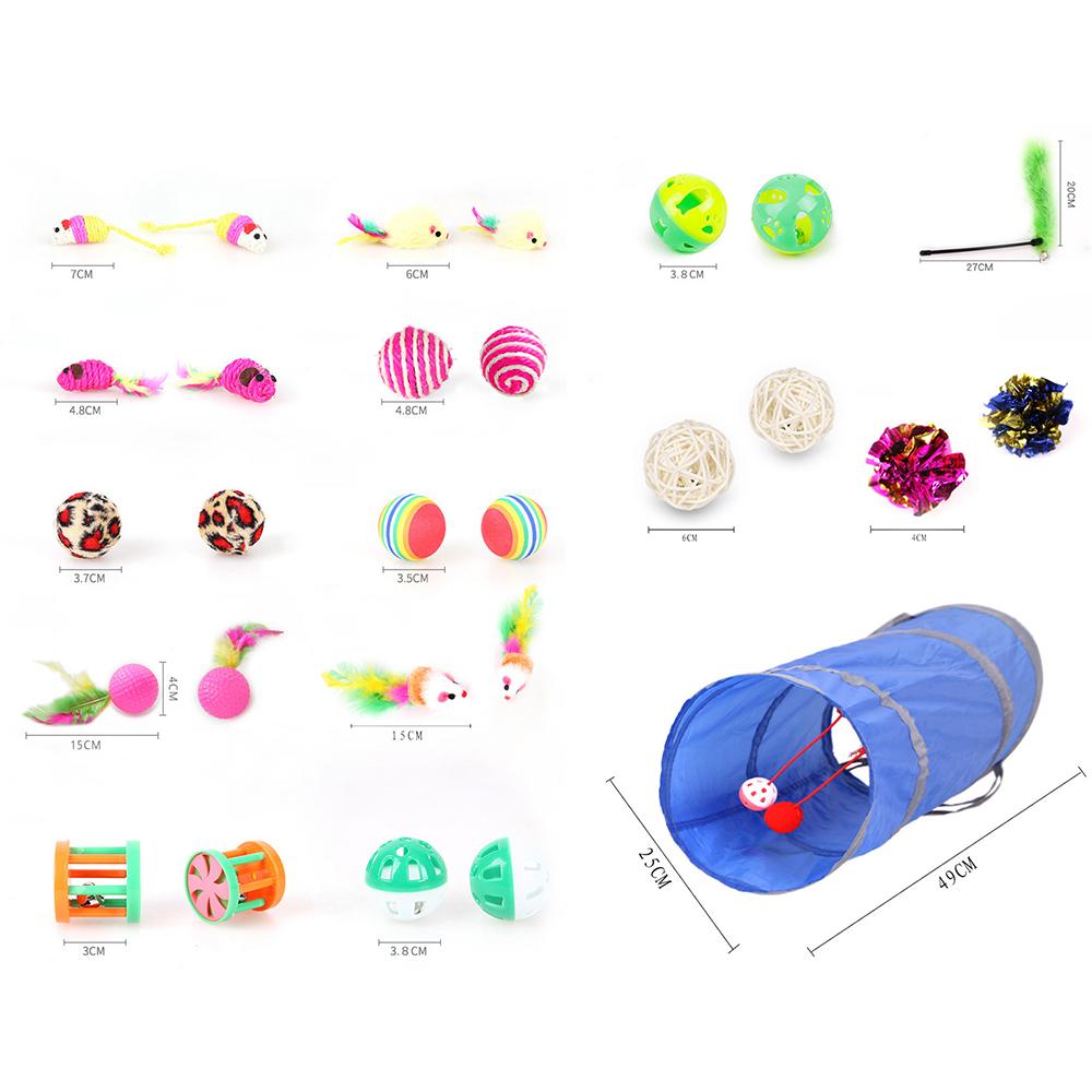 Bộ đồ chơi cho mèo 20 CÁI bằng lông vũ và nhựa an toàn