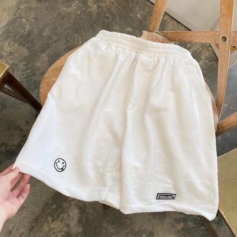 Quần short vải nữ thun cotton da cá unisex thể thao cao cấp ống rộng bigsize mặc nhà ngủ thời trang hàn quốc MẶT CƯỜI