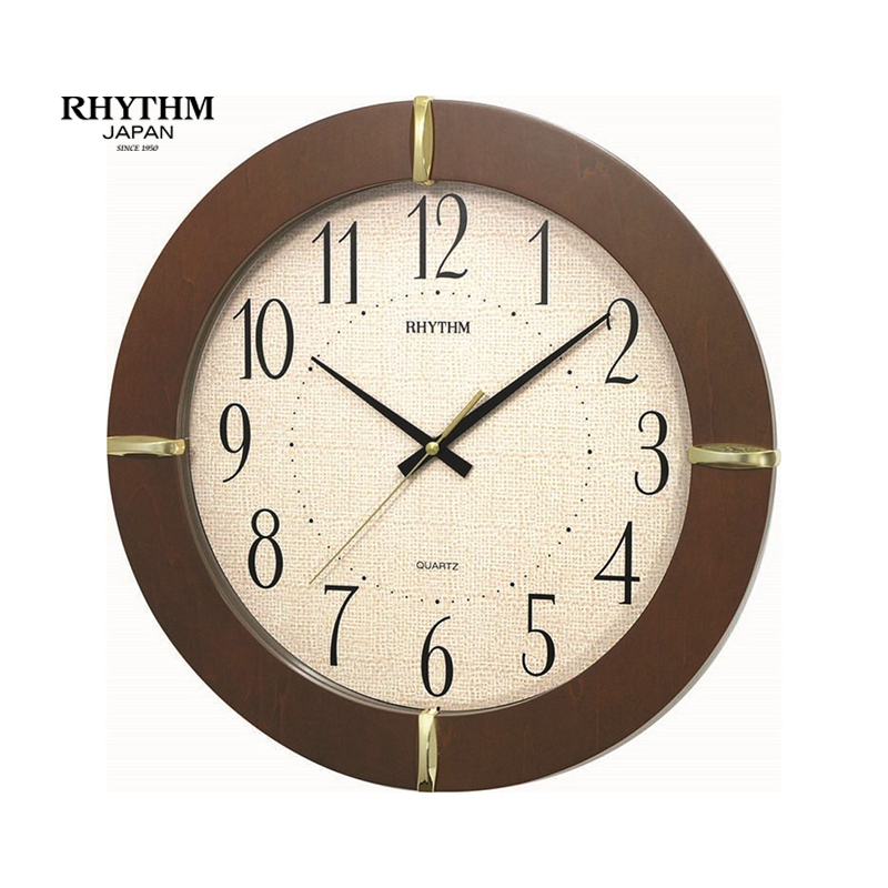 Đồng hồ treo tường Nhật Bản RHYTHM CMG976NR06, Kt 39.6 x 5.6cm, 1.35kg, Vỏ Gỗ