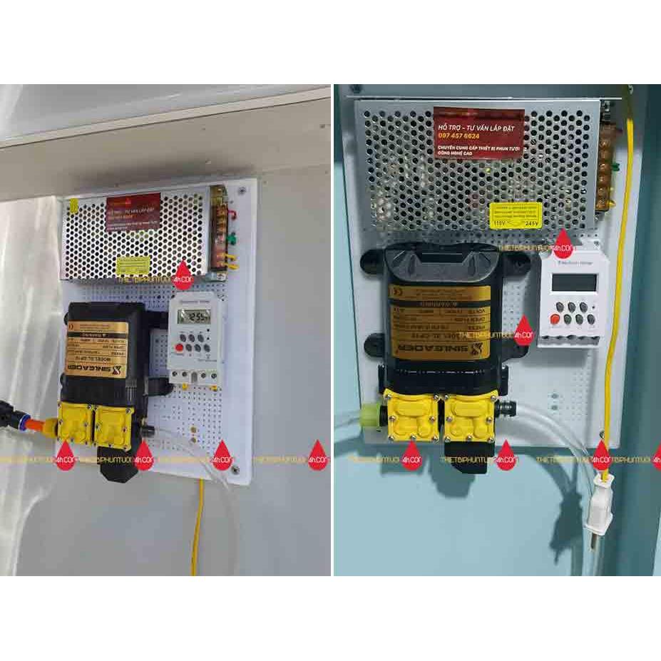 Trọn bộ phun sương vườn lan, cây cảnh, hoa hồng vườn mini 20 béc đồng ráp sẵn có hẹn giờ tưới tự động vườn 20m2