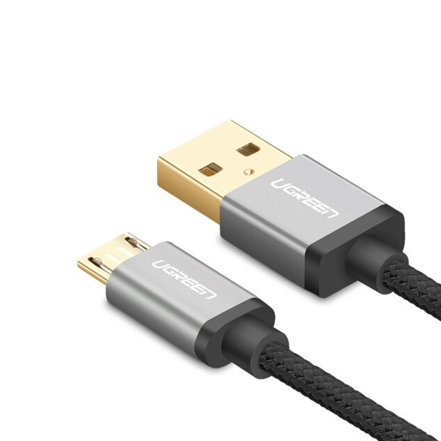 Cáp sạc Micro USB bọc nylon dài 0,25m hỗ trợ sạc nhanh Ugreen 30648