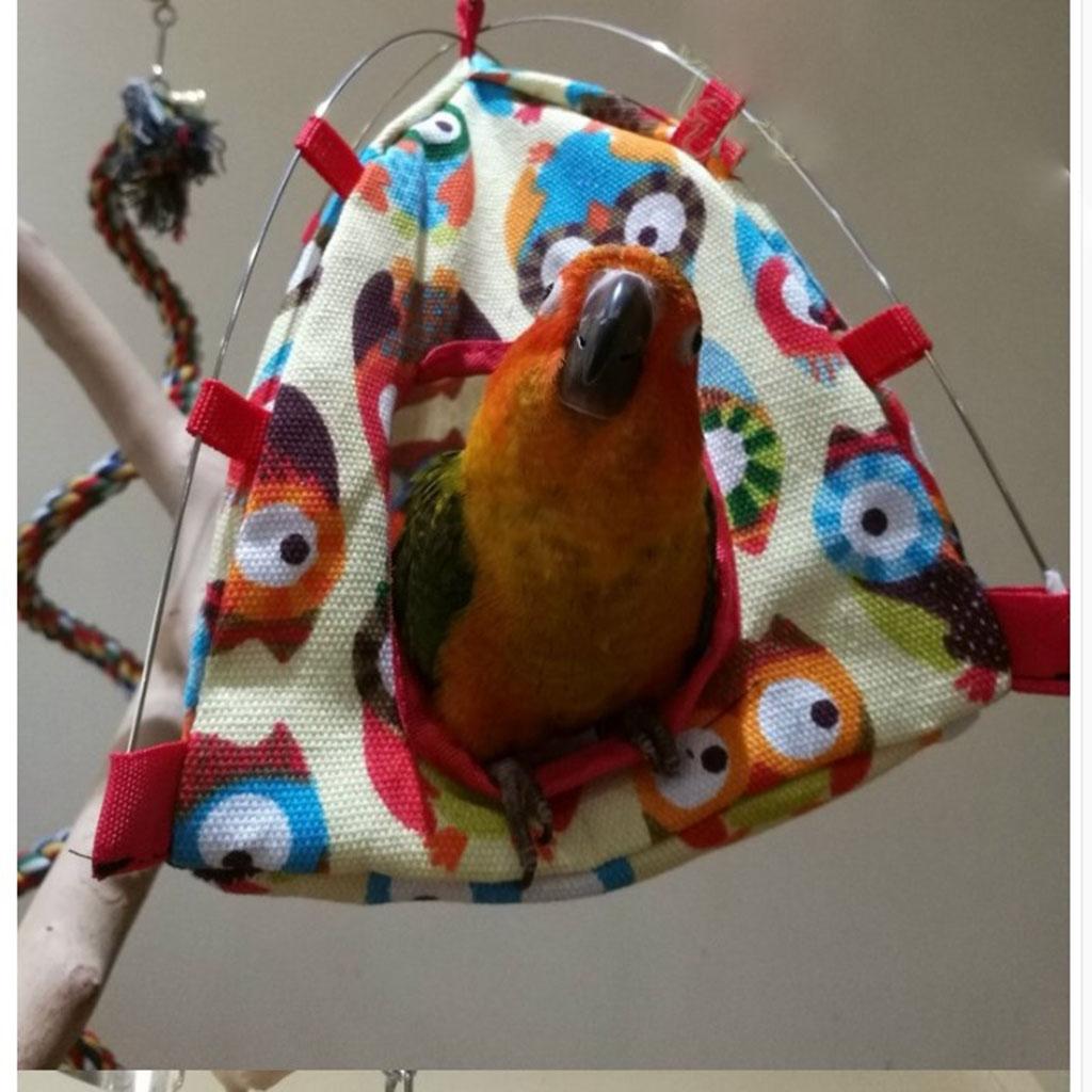 Parrot Sleeping Tent Hut , Warm Bird Nest House Bed , Hanging Hammock Toy for Cockatiel Cockatoo