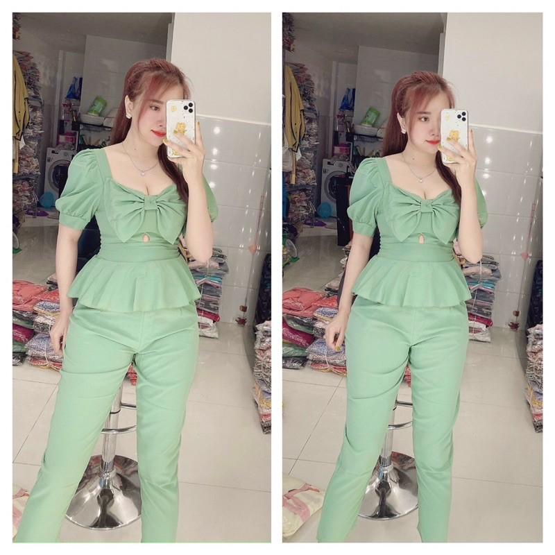 Set bộ nơ tay phồng dễ thương có mút ngực