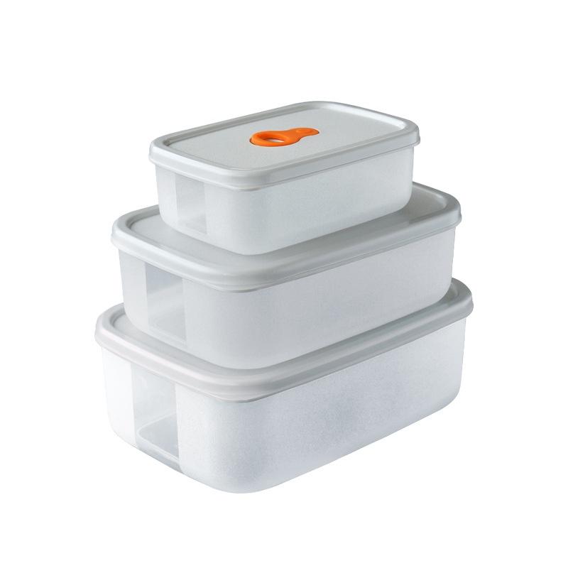 Combo 3 Hộp Nhựa Đựng Đồ Ăn Để Tủ Lạnh, Hộp Đựng Cơm Văn Phòng Có Nắp Đậy Tiện Lợi