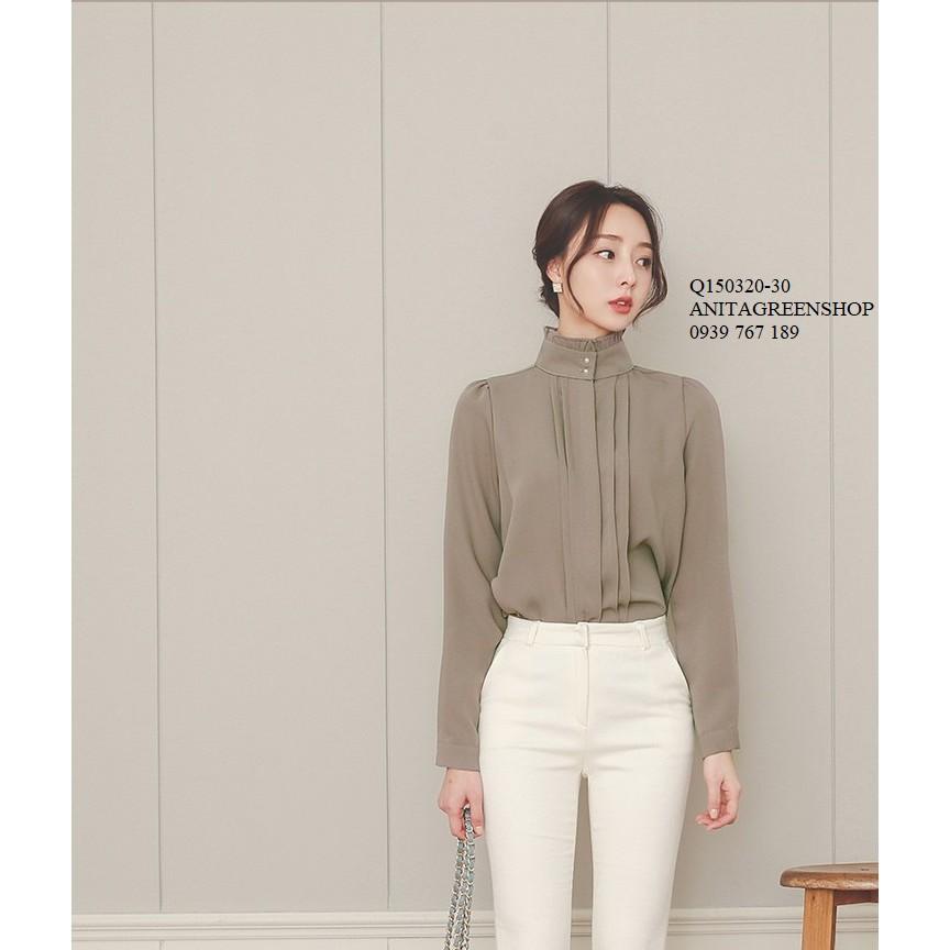 Q150320 ÁO SƠ MI VOAN DÀI TAY