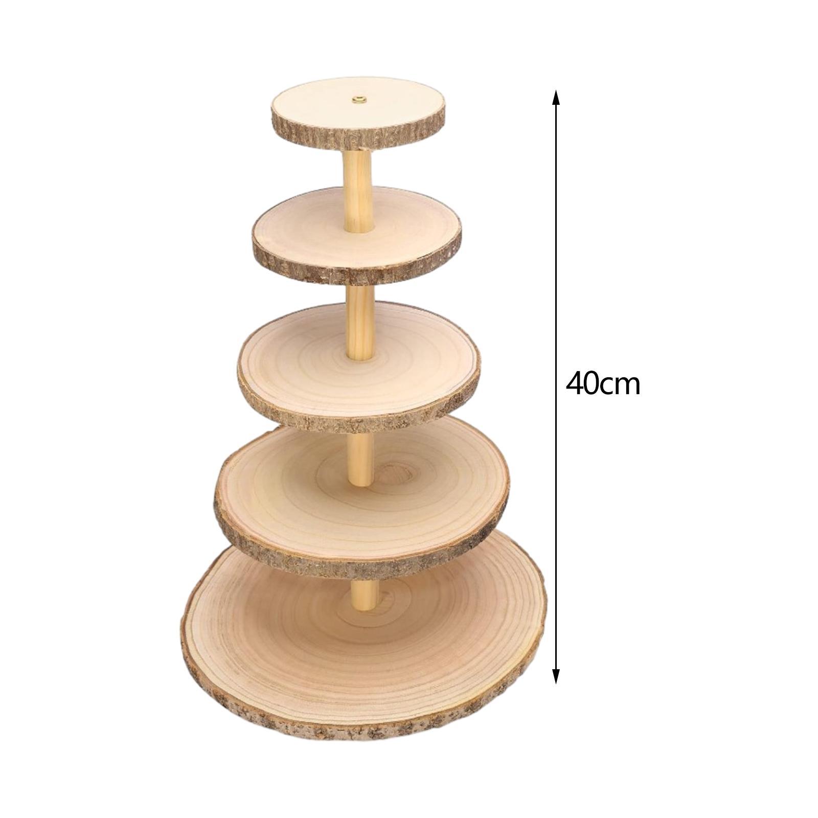 Wood Cupcake Stand Holder Party Home Dessert Display Stand