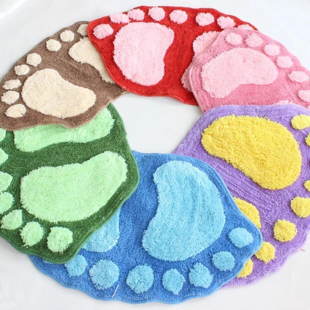 Thảm lau chân hình bàn chân siêu thấm - Tặng khẩu trang chống bụi