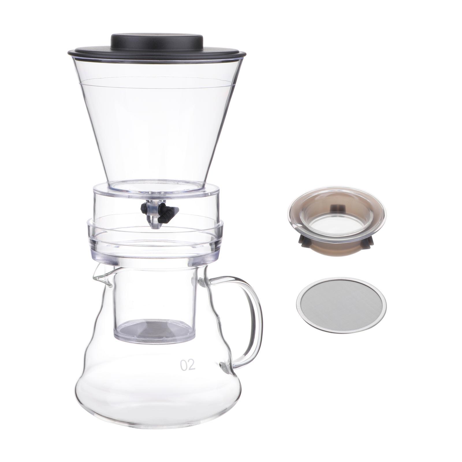 Ice Drip Coffee Dripper Pot w/ Filter & Handle Coffee Kettle Home