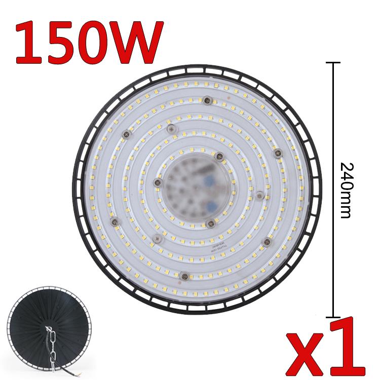 Ánh sáng công nghiệp Super Bright LED 200W 150W High Bay Light IP65 Alumium chống thấm cho nhà máy Gym Gym Factory