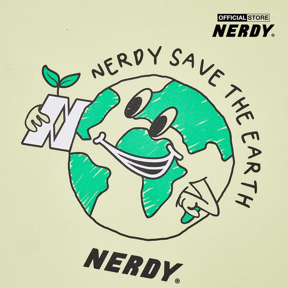 NERDY - Áo thun tay ngắn cổ tròn Earth PNEU22KG07