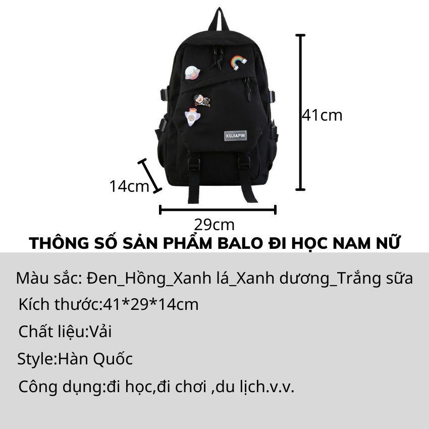 Balo Thời Trang Đi Học,Du Lịch,Nhiều Ngăn Chống Nước Kiểu Ullzang Hàn Quốc Nam Nữ BL05 SUNO STORE Không sticker