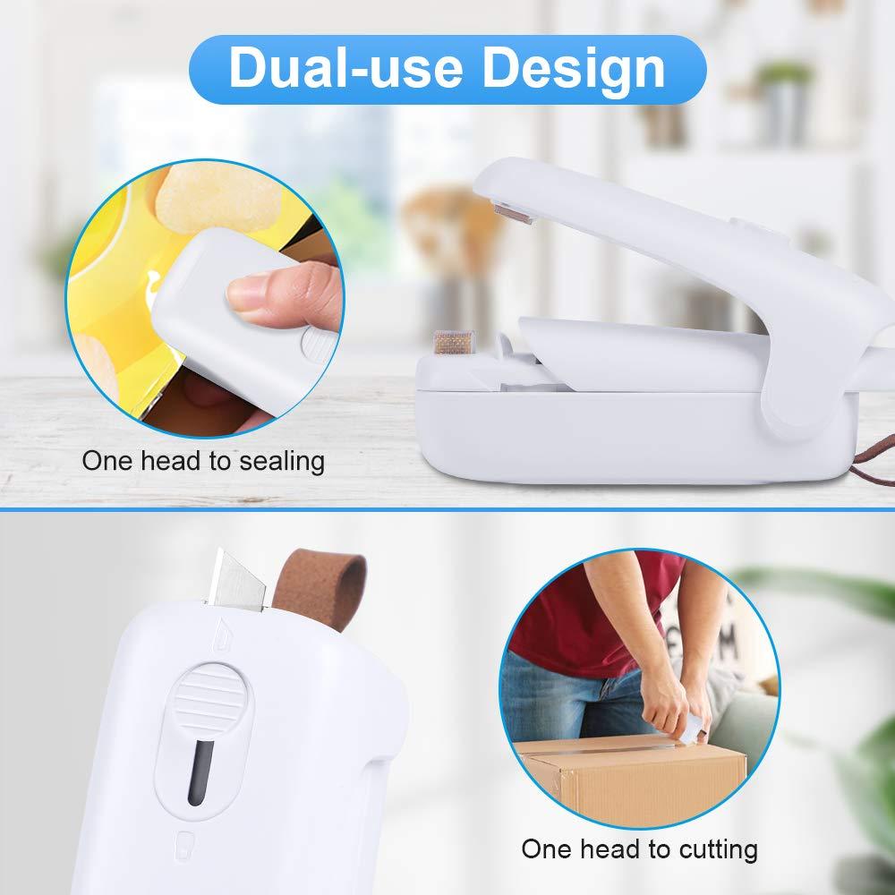Mini, 2 trong 1 mini cho túi niêm phong túi niêm phong túi có máy cắt, nhiệt, mini di động, túi cho nhựa