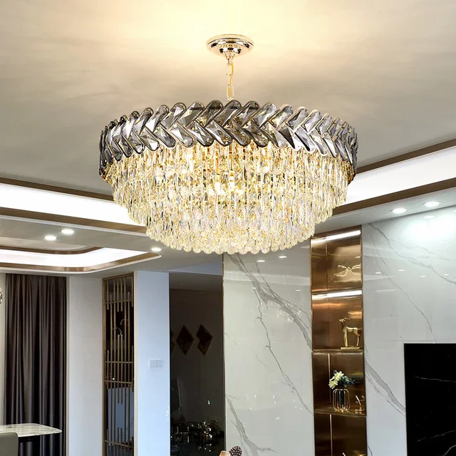Đèn chùm pha lê thả trần kích thước lớn cao câp 3 chế độ ánh sáng sang trọng ,đèn chiếu sáng ,đèn trang trí cho phòng khách ,phòng bếp ,khách sạn
