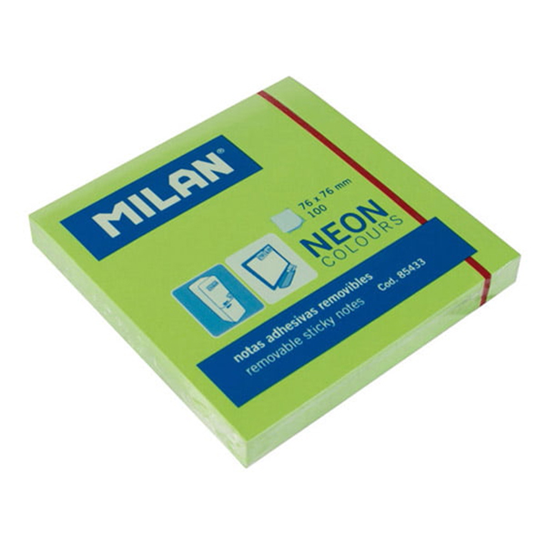 Bộ 2 Milan Giấy Note Xanh Lá 76X76Mm. 100 Tờ 85433