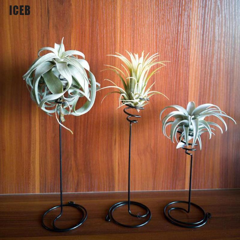 Set 3 Giá Đỡ Chậu Hoa Bằng Kim Loại Hình Quả Dứa Dùng Trang Trí Ban Công