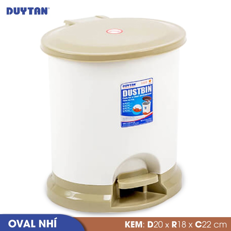 Thùng rác oval nhí nhựa Duy Tân - 22179 - Giao màu ngẫu nhiên - Hàng chính hãng