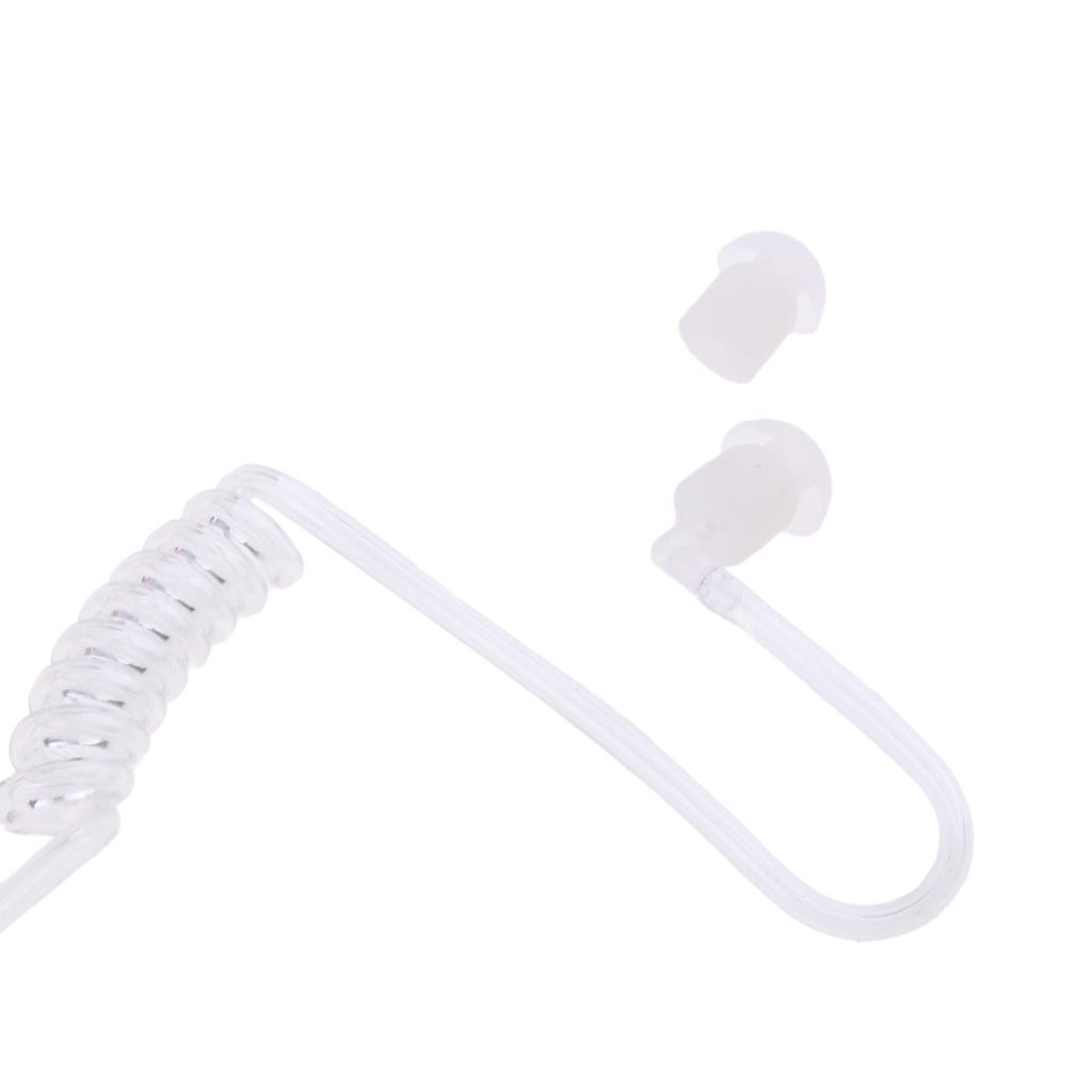 Throat Mic Covert Acoustic Tube Earpiece Headset With Finger Ptt Compatible For 2 Pin Two Way Radio Walkie Talkie Motorola P88, Cp040. Cp100, Cp110, Cp125, Cp150, Cp200, Cp250, Cp300