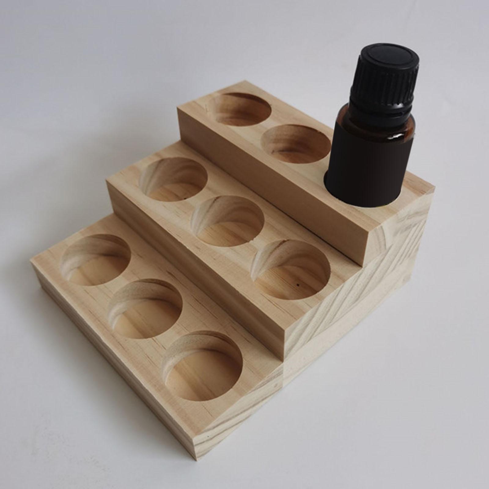 Wooden Essential Oil Display Stand 15ml Perfume Bottles Holder Storage Rack