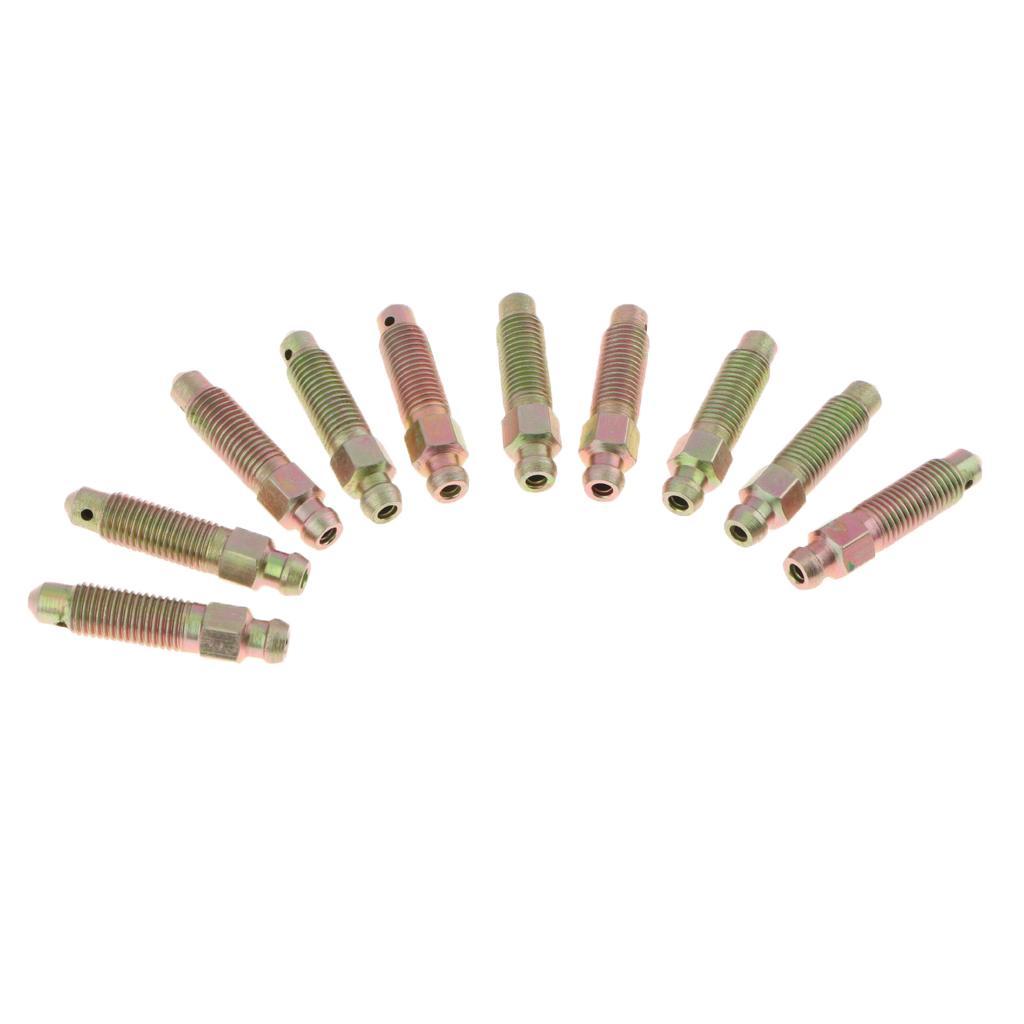 3x10 Pieces Car Front and Rear 38mm Brake Bleeder Screws M8*1mm