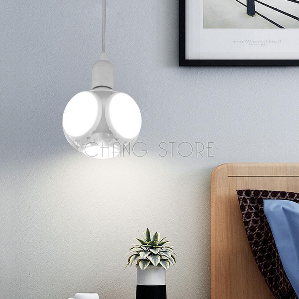 Đèn LED tích điện năng lượng mặt trời 5 chế độ hình 4 cánh hoa đuôi E27 có thể đóng mở (40W)