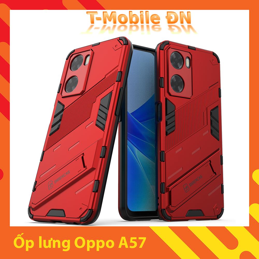 Ốp lưng cho Oppo A57, Ốp chống sốc Iron Man PUNK cao cấp kèm giá đỡ cho Oppo A57