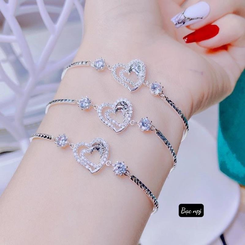 Mẫu lắc tay Npj ️ CAO CẤP ️ , Vòng Tay nữ Bạc Ta- Bạc Npj