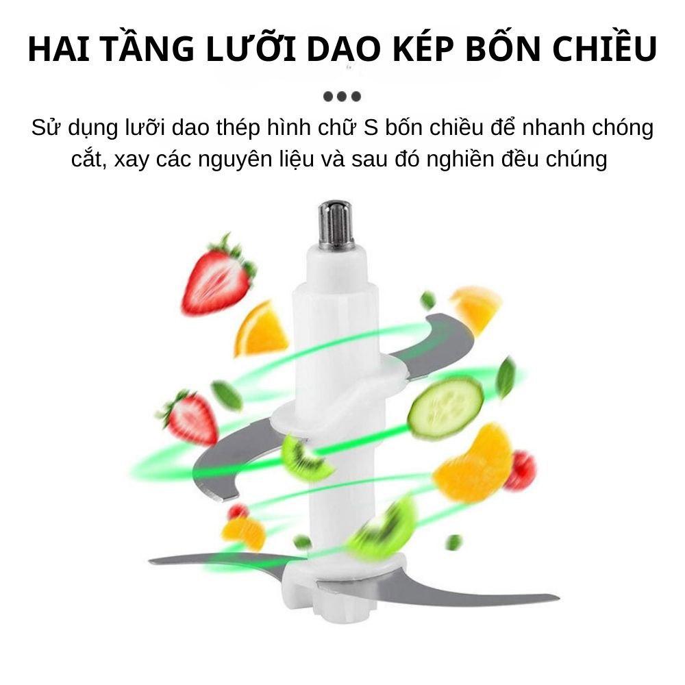 Máy xay thịt đa năng SOKANY SK-7027 Công suất cao 800W, dung tích 3L, lưỡi dao 2 tầng xay nhuyễn mọi thực phẩm - HÀNG CHÍNH HÃNG - DELIYA