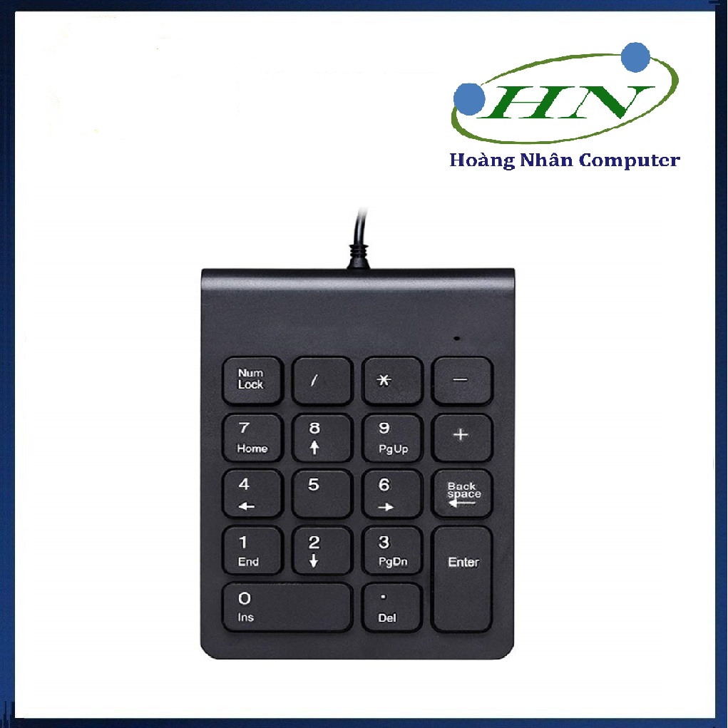 Bàn phím số mini K1000 nhỏ gọn kết nối có dây bằng đầu USB