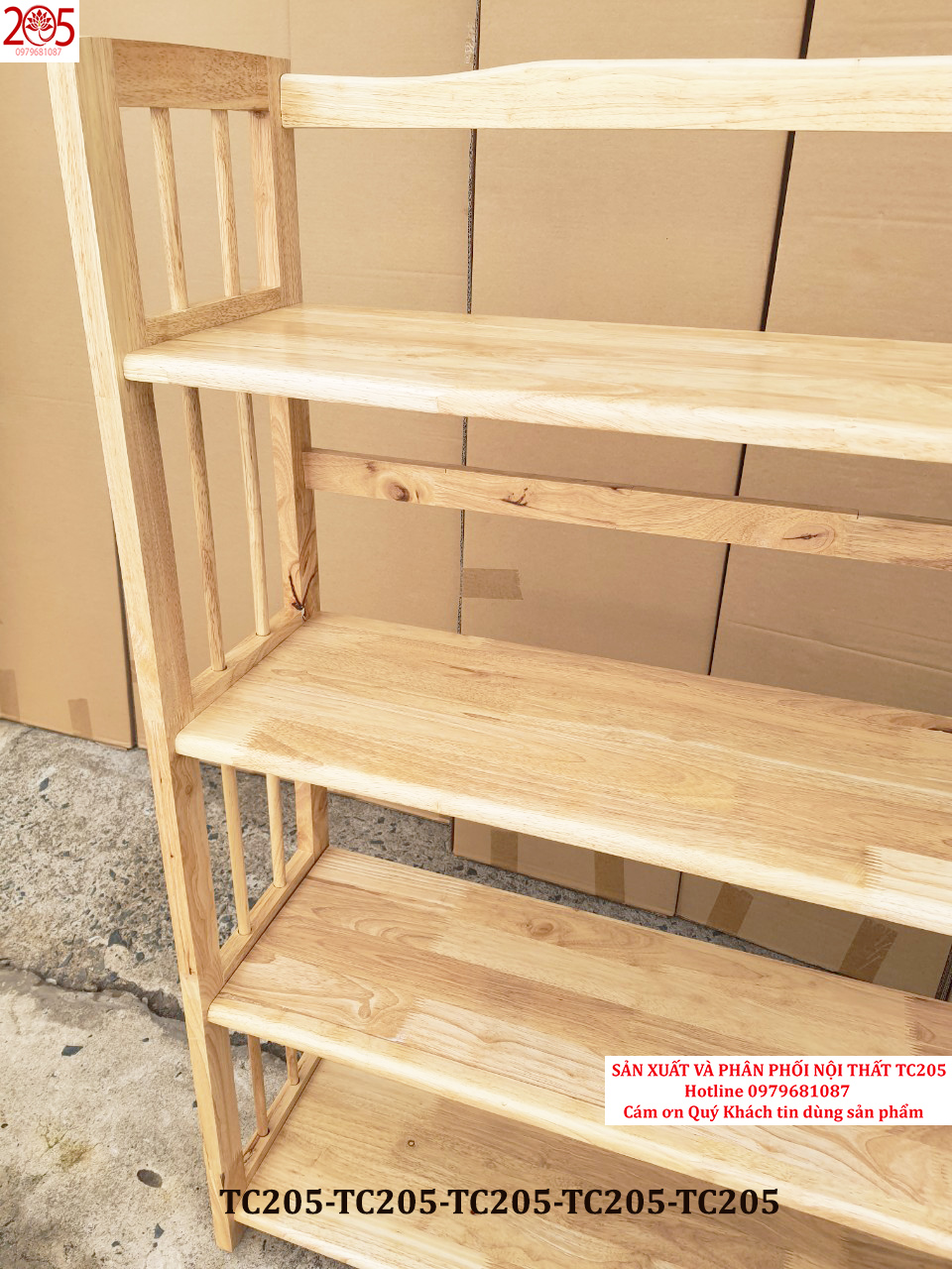 Kệ Sách Đứng 4 Tầng Phương Lâm - Màu Tự Nhiên