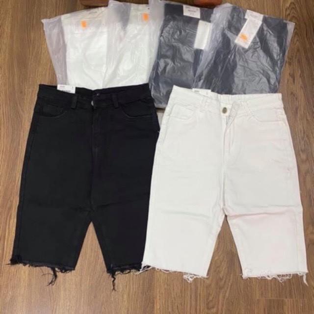 Quần ngố jean nữ lưng cao Doloxi vải co giãn cao cấp Q041