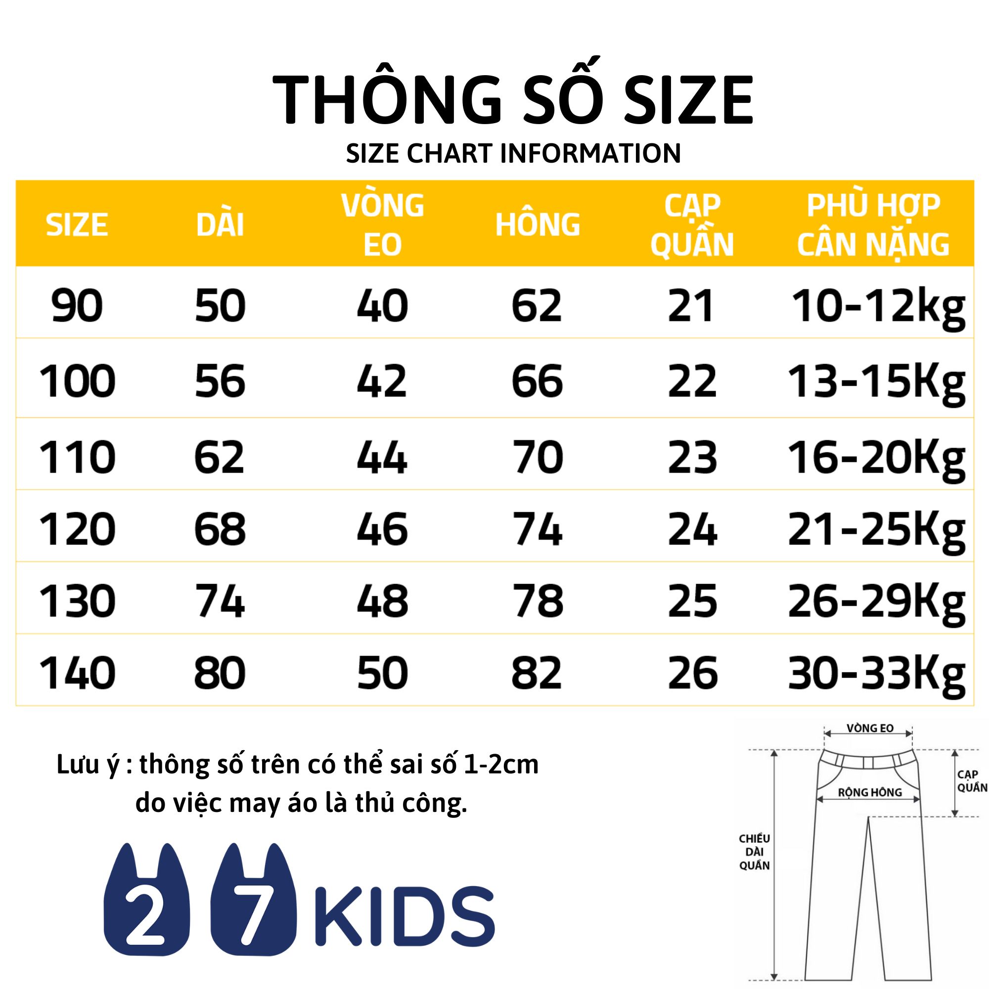 Quần nỉ thun dài bé trai 27Kids Quần thu đông nam cho trẻ từ 2-10 tuổi BLPE1