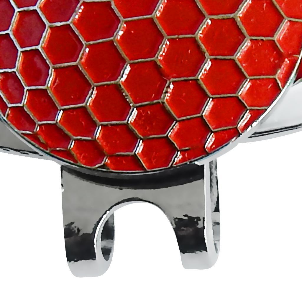 4x Mini Alloy Golf Ball Marker with  Hat Clip Golfer Gift