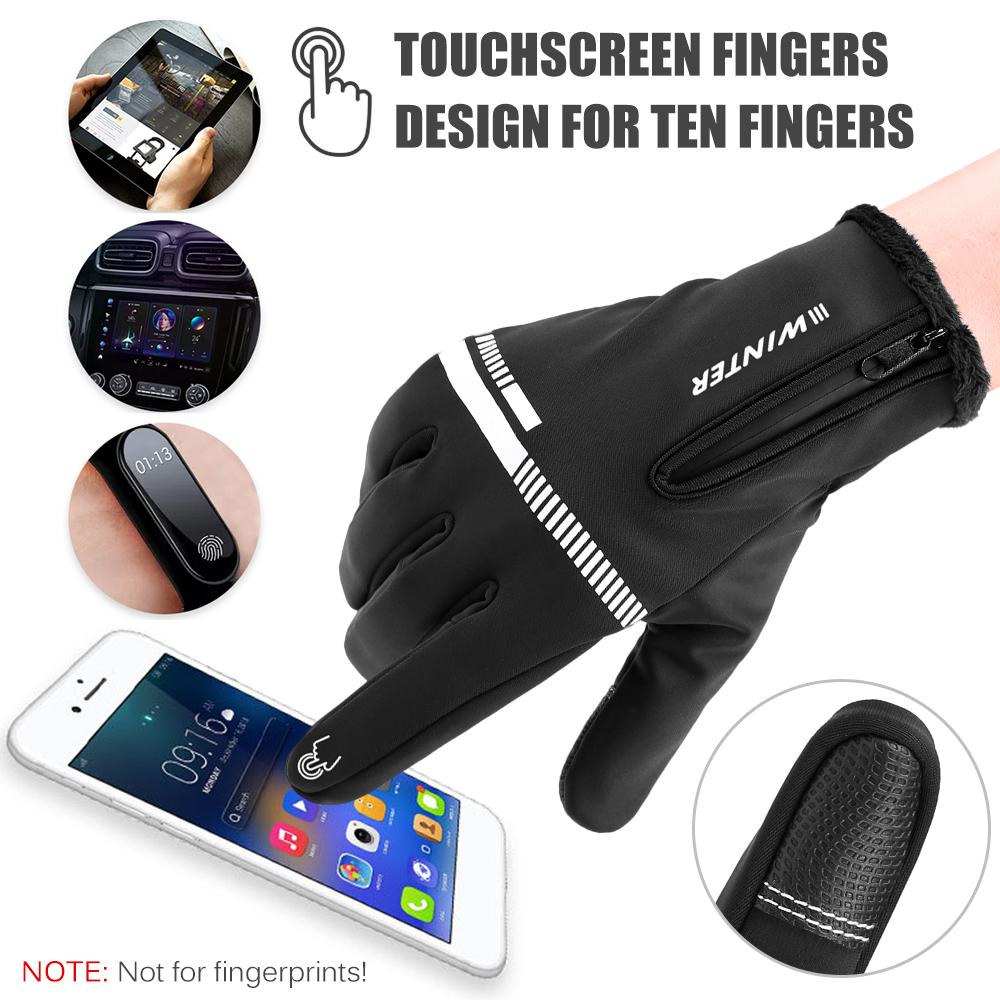 Găng tay đi xe đạp mùa đông Nam nữ ngón tay bấm được màng hình cảm ứng