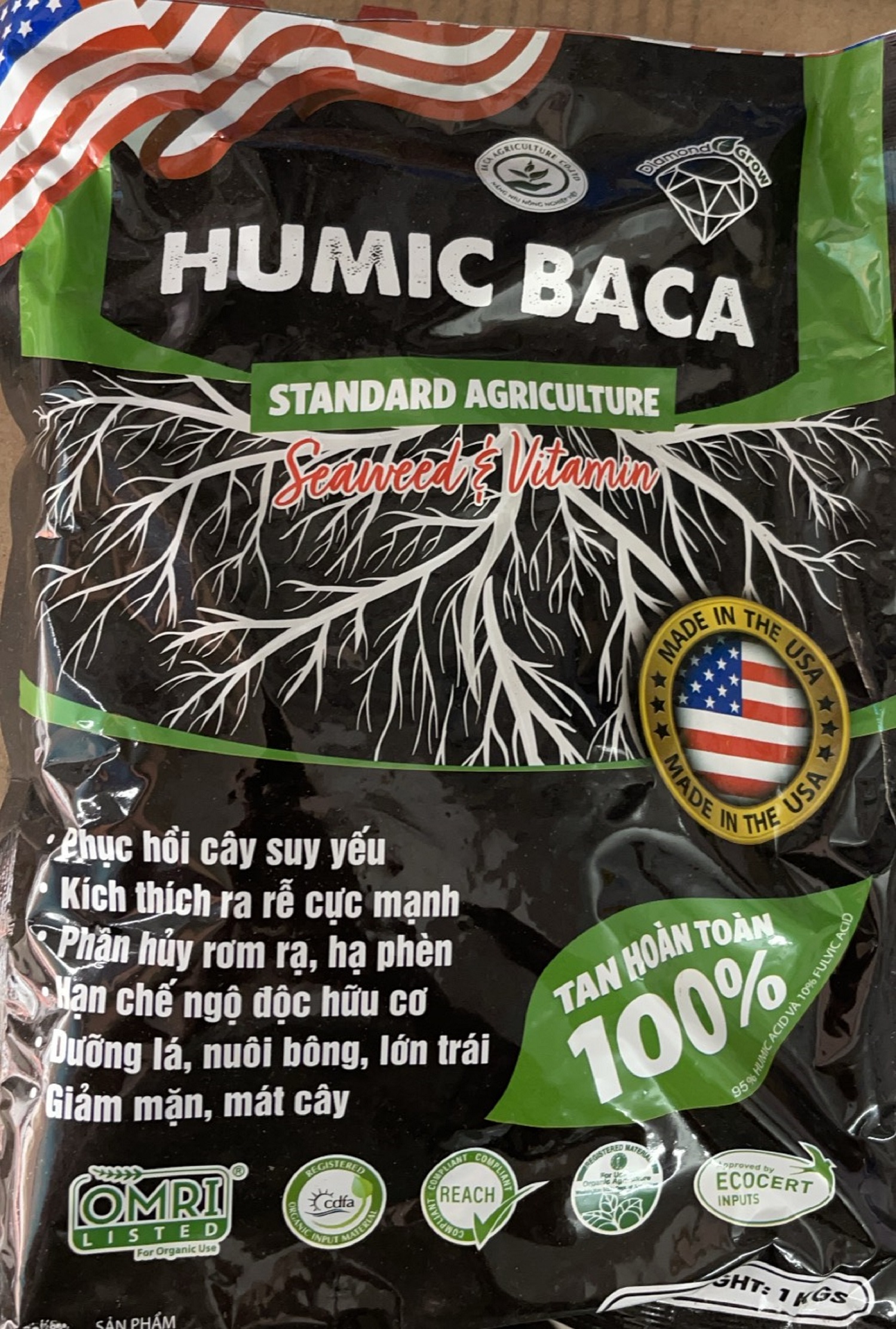 Phân bón sinh học HUMIC BACA - gói 1 KG