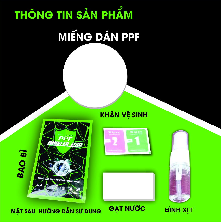 Miếng Dán PPF Bảo Vệ Mặt Đồng Hồ Xe CUB 125 | Chất Liệu Film PPF