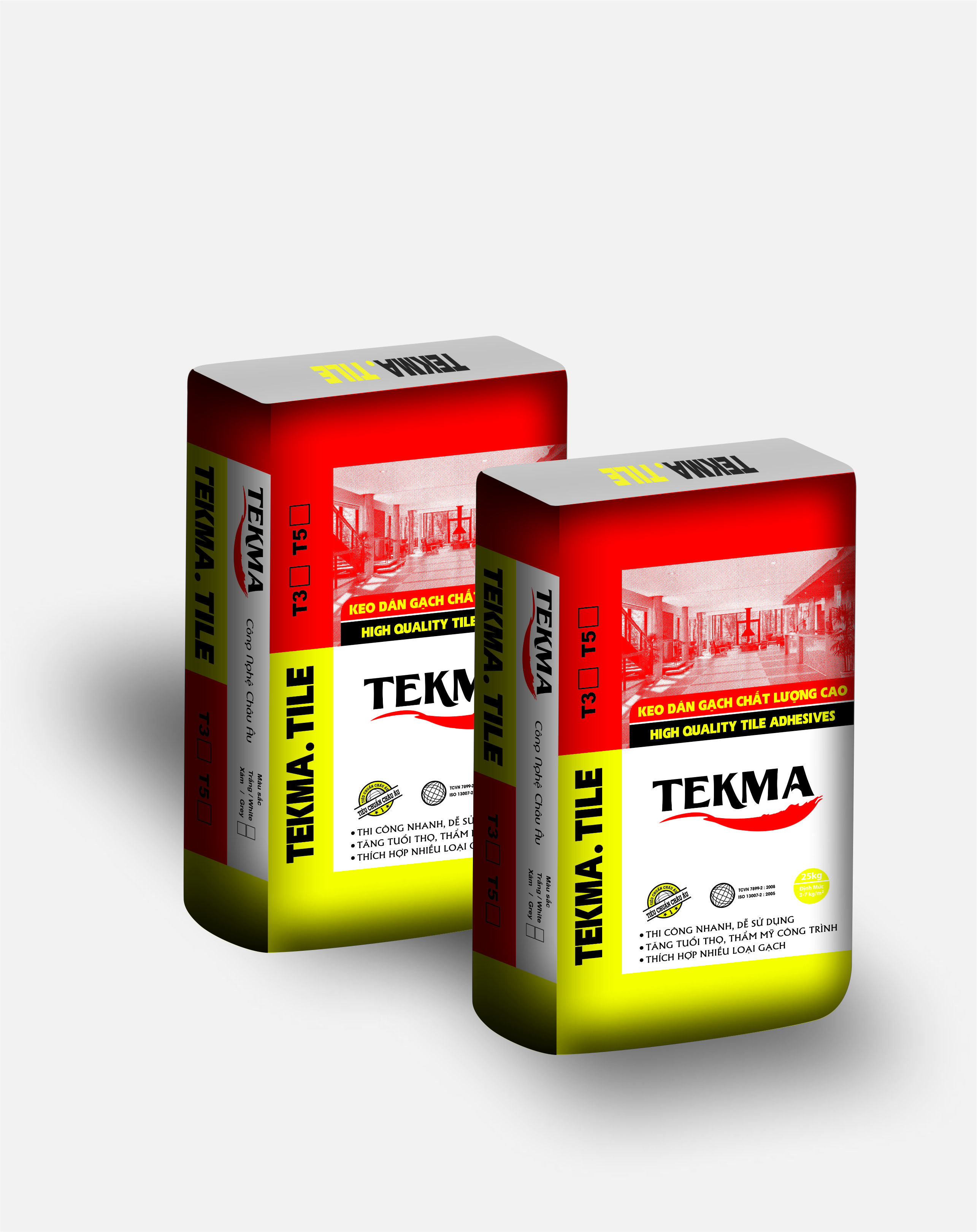 Keo Dán Gạch Tekma Tile T3X - Bao 25kg - Màu Xám