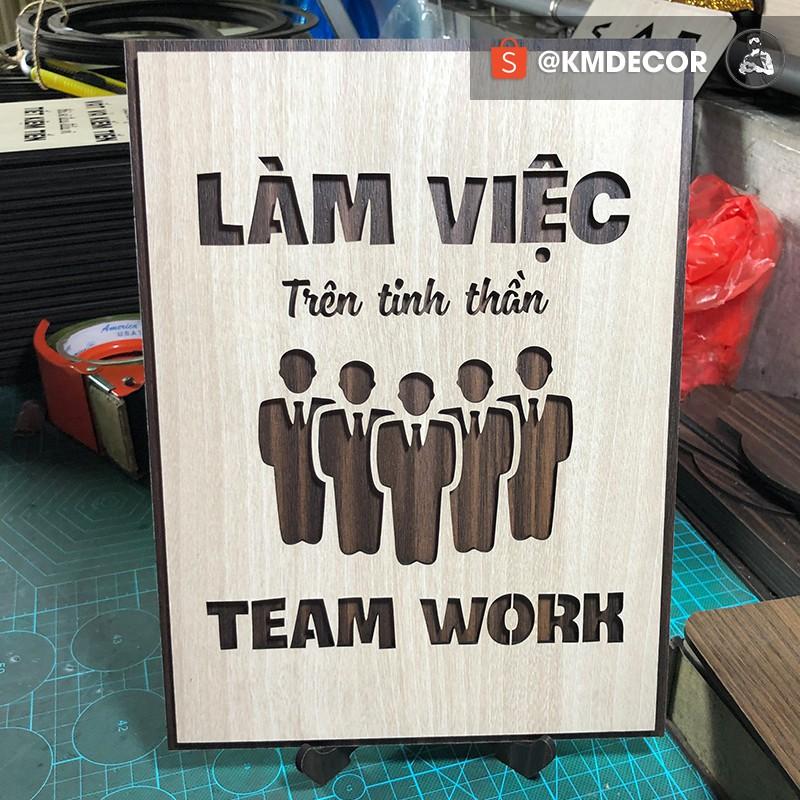 Tranh gỗ động lực TBIG - Làm việc trên tinh thần Team Work