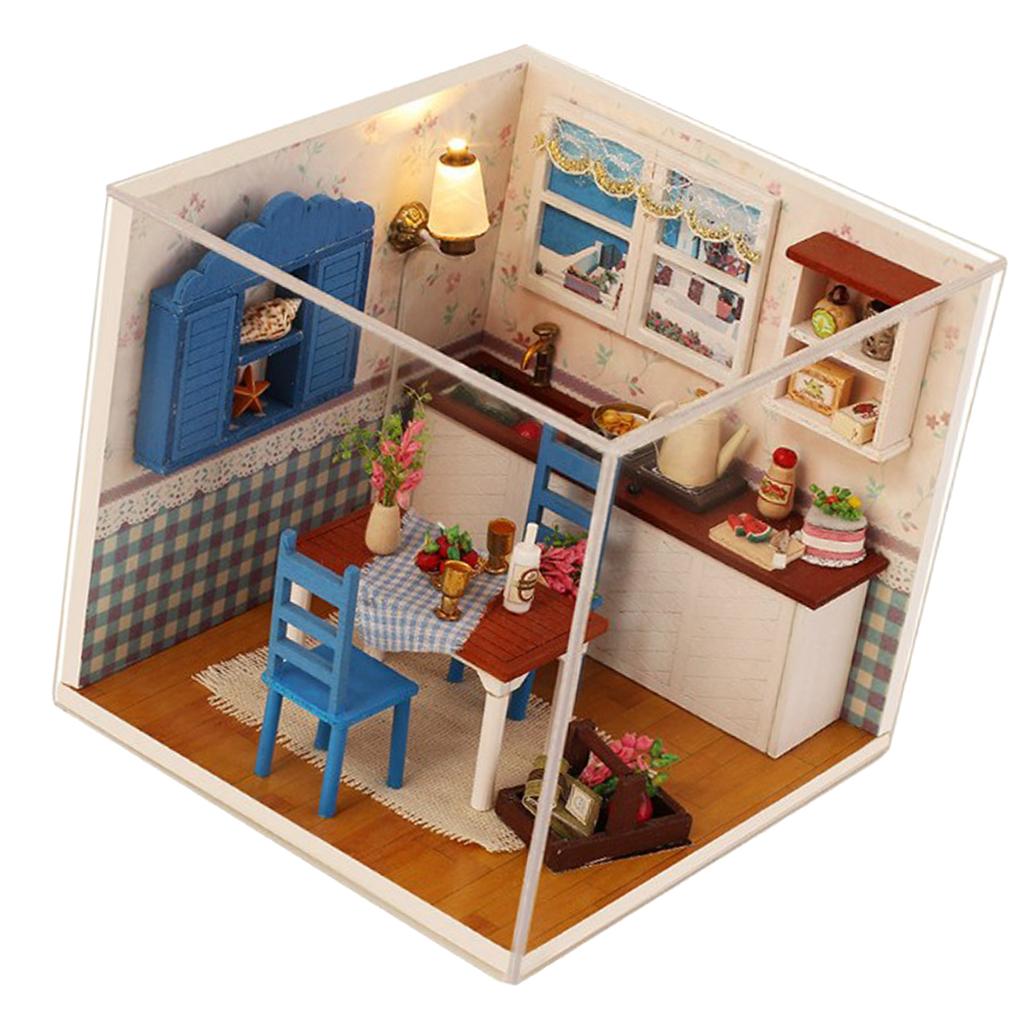 1:24 Nhà Búp Bê Mini DIY Phong Cách Châu Âu Hoàng Tử Nhà Búp Bê Bộ Dụng Cụ Thủ Công