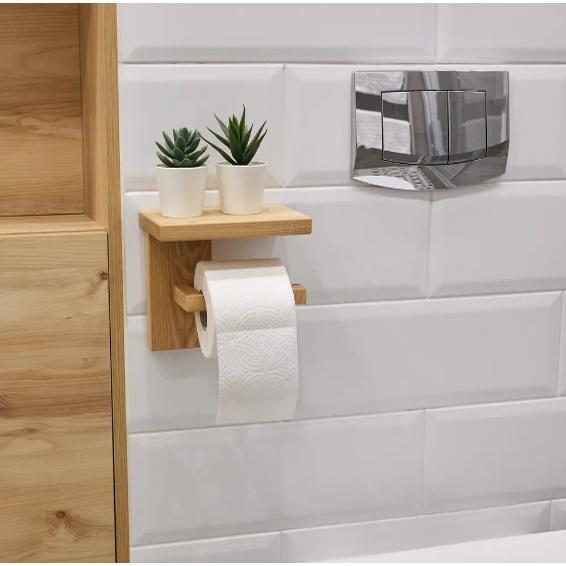 Giá kệ gỗ để giấy vệ sinh trang trí treo trường dùng cho nhà nghỉ khách sạn