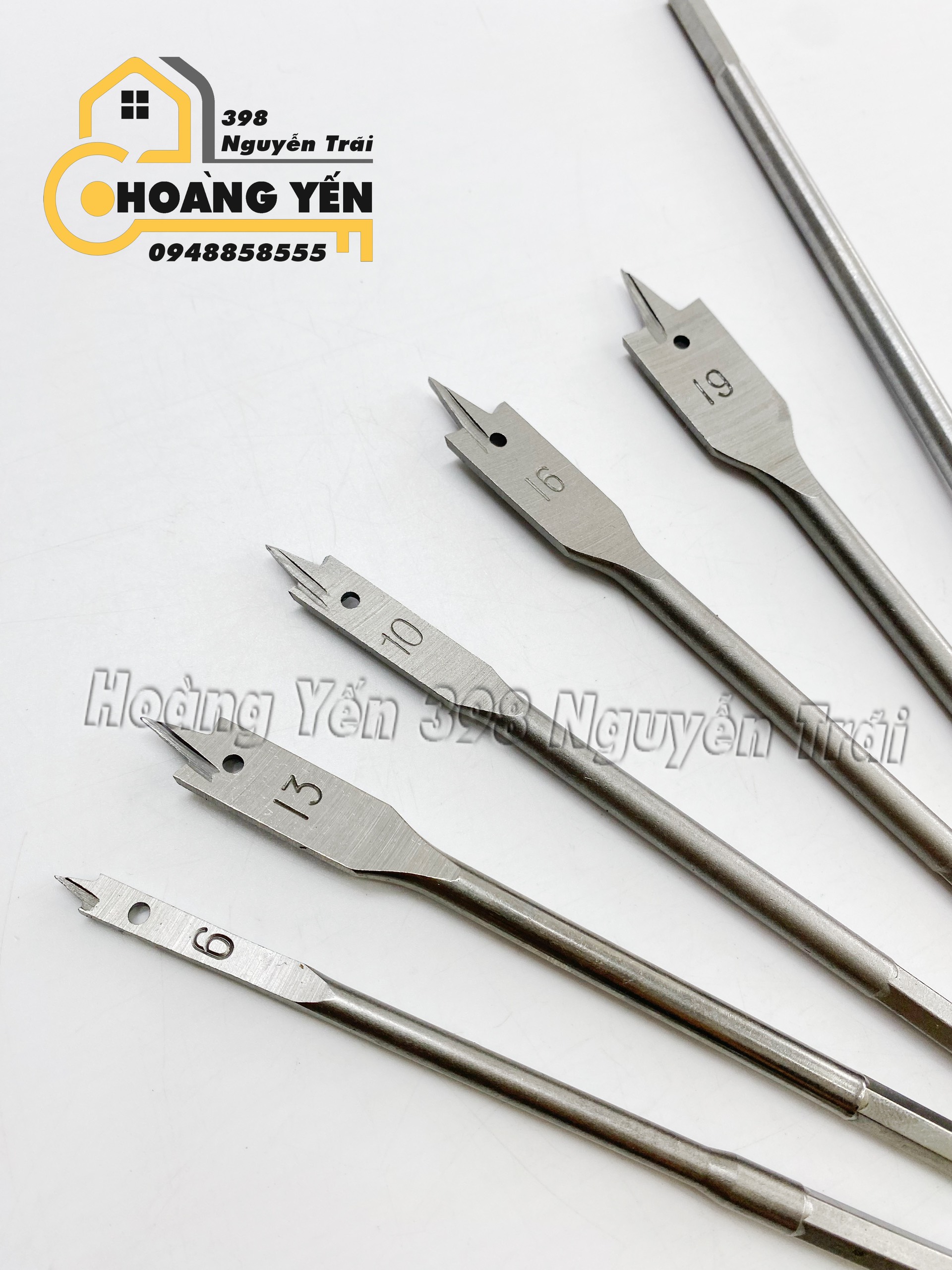 Bộ 8 mũi khoan khoét gỗ đuôi cá Ze Yang kích thước 6-32mm, bộ mũi khoan khoét lỗ gỗ