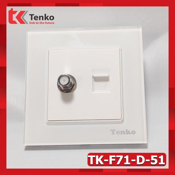 Ổ Cắm Cáp Đồng Trục Và Mạng Mặt Kính Cường Lực TK-F71-D-51
