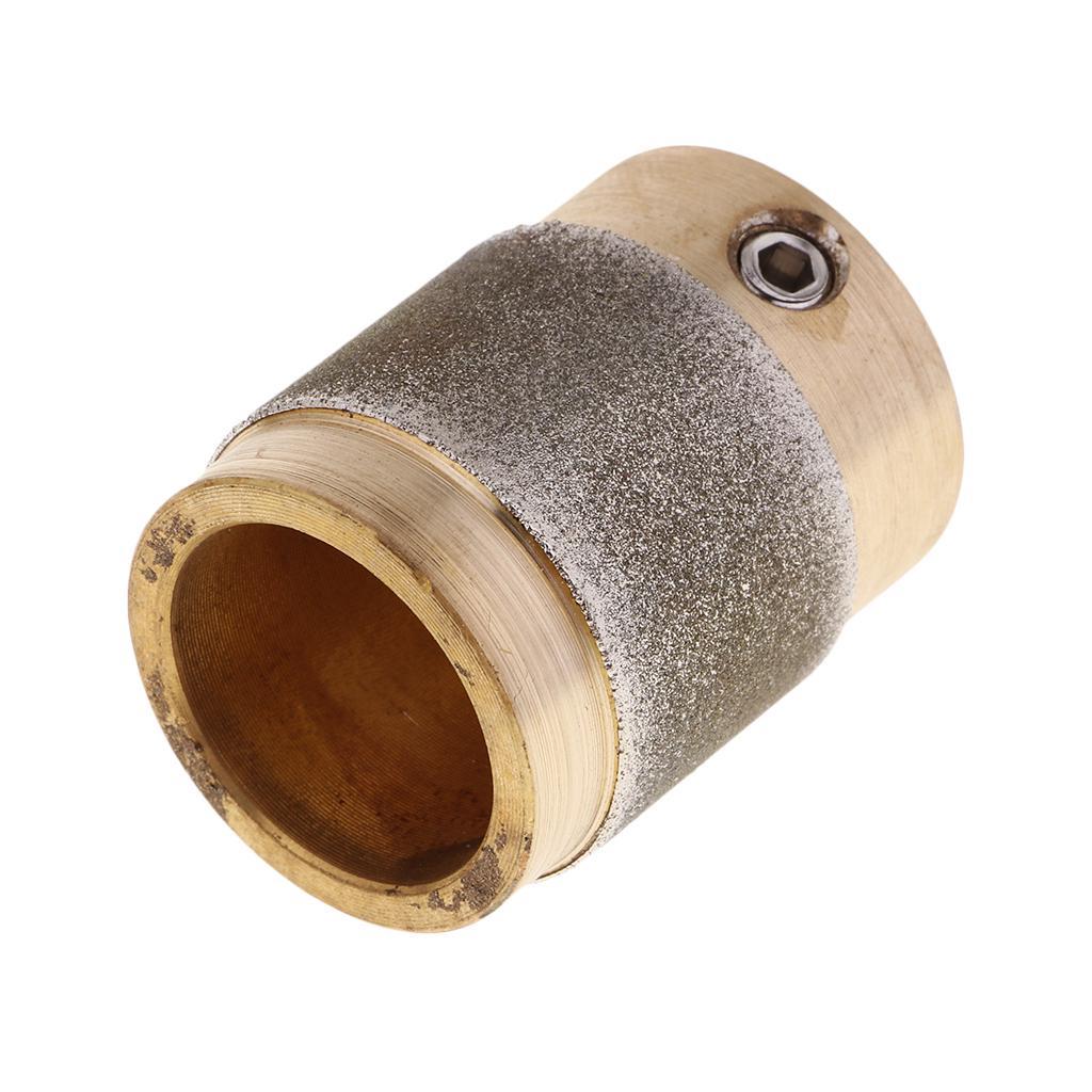 2 Pack Golden Assorted Size Metal Diamond Stained Glass Grinder Head Bit for All Glass Grinders