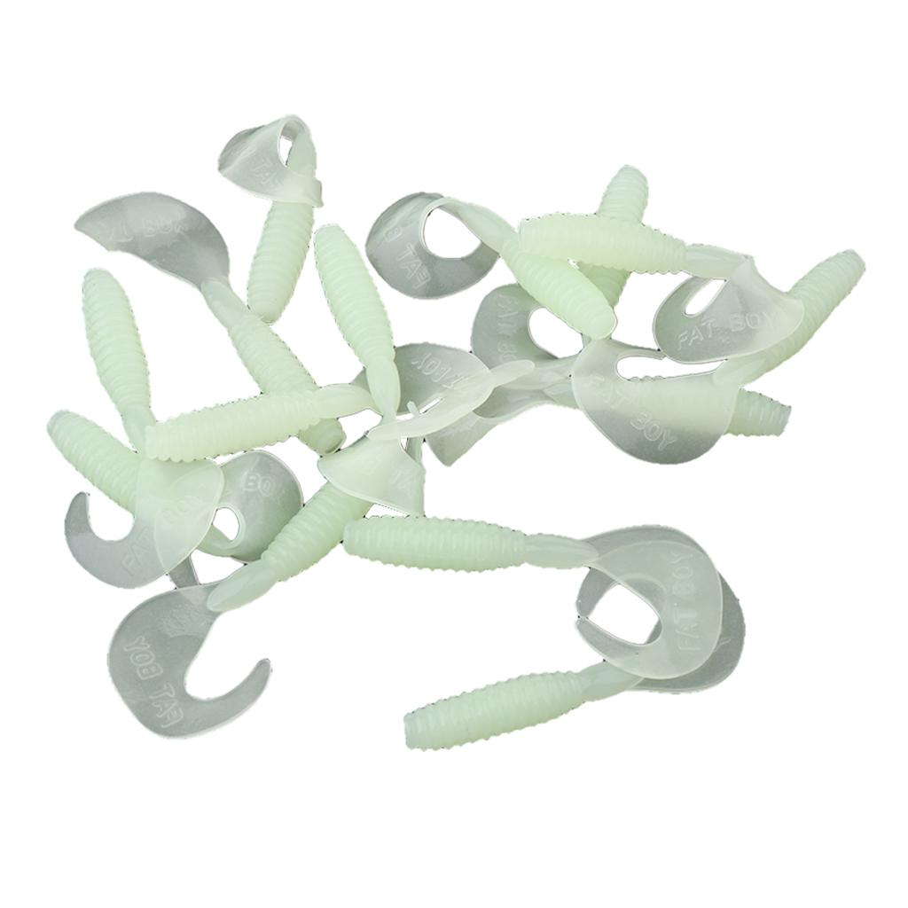 Soft Lure Fishing Bait Maggots Grub Worm Silicone Lure Luminous