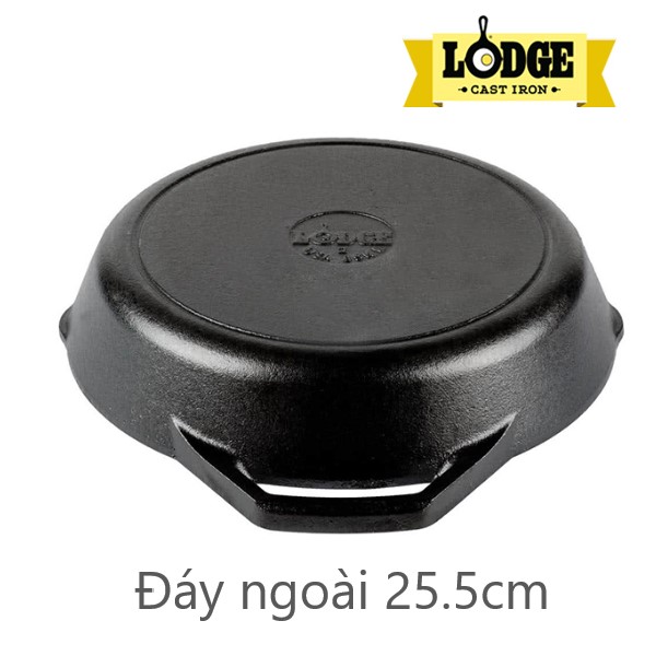 [Chính hãng LOGDE - MỸ] Chảo gang cỡ lớn Lodge hai tay cầm 30.5cm - L10SKL. Dùng nướng, chiên, xào, áp chảo thực phẩm