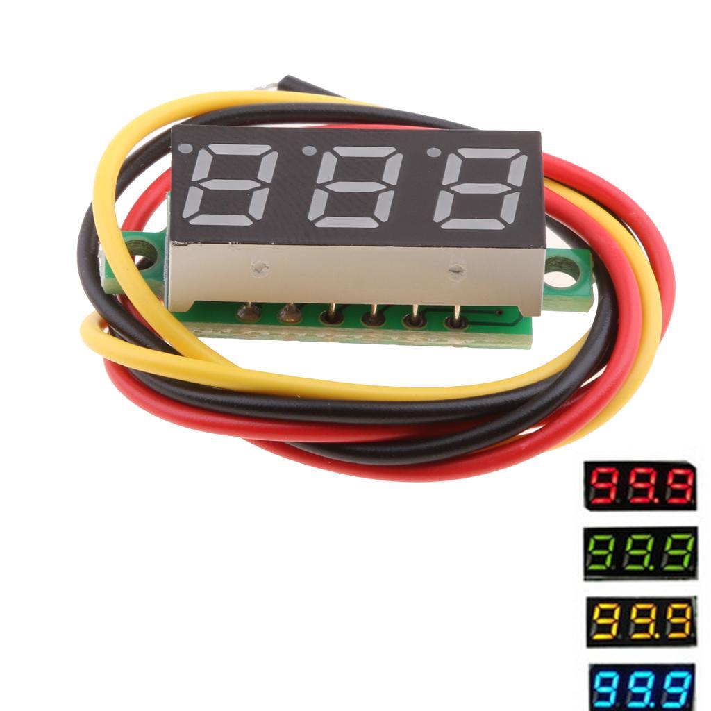 LED Digital Voltmeter 0.28inch Three 0-100V Voltage Gauge Tester Red