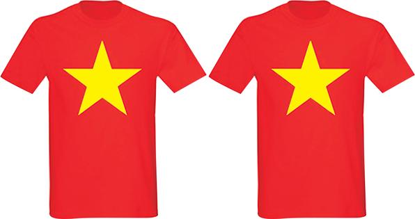 2 Áo Cổ Vũ Việt Nam Cờ Đỏ Sao Vàng